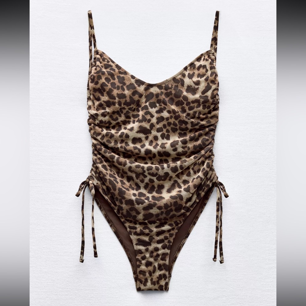 Zara leopard one piece swimsuit